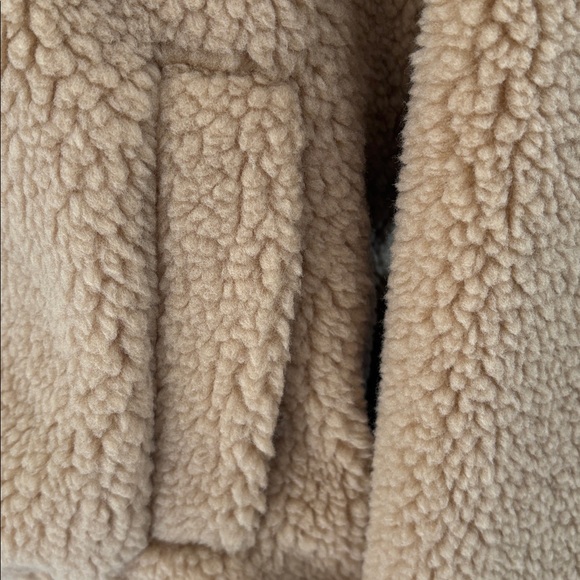 Quince Hooded Sherpa Jacket in Camel - Picture 6 of 12